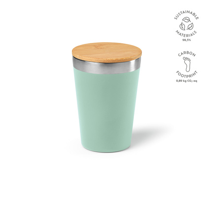 Kubek podrózny Don ze stali nierdzewnej z recyklingu 390 ml