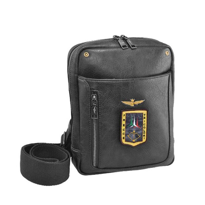 Torba na ramię AERONAUTICA MILITARE Pilot Antracytowa