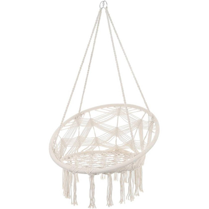HAMAK AŻUROWY FOTEL WISZĄCY 80x60CM BIAŁY NEW STYL
