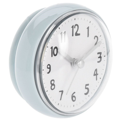 Zegar ścienny łazienkowy z przyssawką wodoodporny na przyssawki mały niebieski 7,5 cm
