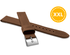 LAVVU XXL Szyty brązowy pasek SPORT z luksusowej skóry Top Grain - 20 XXL