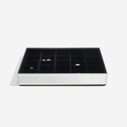 Szkatułka na biżuterię Stackers 25 komorowa classic velvet szklana z czarną wyściółką