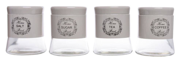 Słoik kuchenny beżowy mix 4 wzory