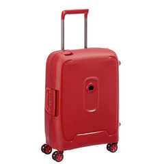 Delsey Moncey Mała twarda czerwona walizka kabinowa na kółkach 55 cm