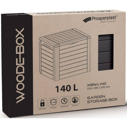 Skrzynia ogrodowa 140 L brąz Woodebox