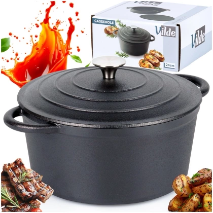 Garnek z pokrywką żeliwny CAST LINE 24 cm, 3,9 l