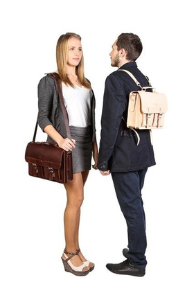 Klasyczna teczka / plecak KEMER VOOC Vintage P12 koniak