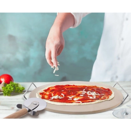 Kamień do pieczenia pizzy forma na pizzę stojak nóż ORION