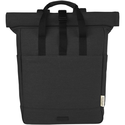 Joey 15-calowy plecak na laptopa z płótna z recyklingu z certyfikatem GRS o pojemności 15 l