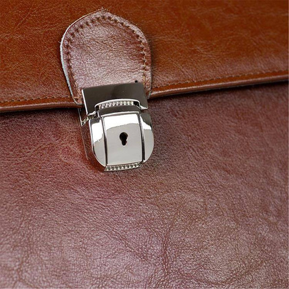 Skórzana teczka męska na dokumenty laptopa brązowa - Pavone Nero Tronto 2058 BR