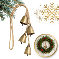 Świąteczna dekoracja - metalowe dzwonki 35 cm - WOZ52