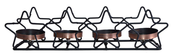 Świecznik metalowy gwiazdki