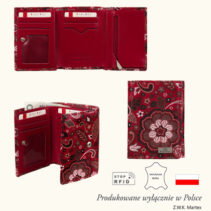 Czerwony portfel damski BajuBaj PD1135s167
