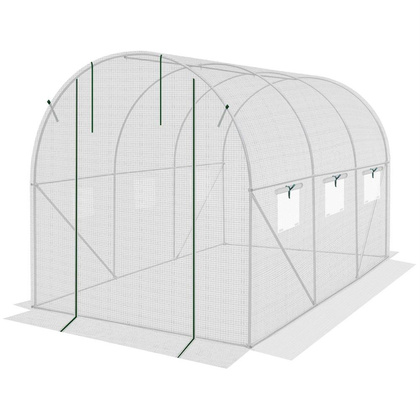 Szklarnia tunel ogrodowy PE 300x200x200cm biały