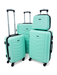 Zestaw 3 walizek + Kuferek KEMER RGL 520 MIĘTOWY