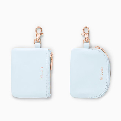 Brelok z saszetkami skórzanymi PUCCINI VULCANO ZN92512 7B Niebieski