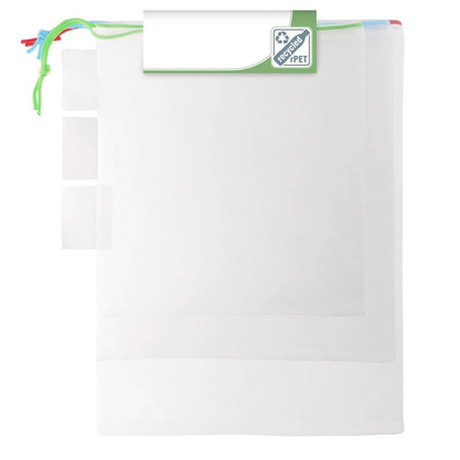 Zestaw woreczków na owoce i warzywa RPET, 3 szt.