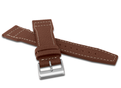 LAVVU Zwężany brązowy pasek CUT z luksusowej skóry Top Grain - 20