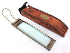 Prostokątna lupa MFK w skórzanym etui