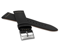 LAVVU Czarny pasek RETRO z luksusowej skóry Top Grain - 22