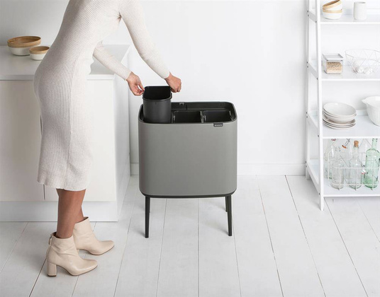 Kosz na śmieci Touch Bin Bo 3 x 11L Mineral Concrete Grey 127229