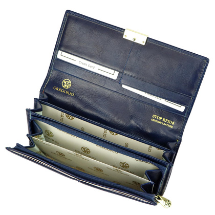 Portfel damski skórzany GS-122 Czarny