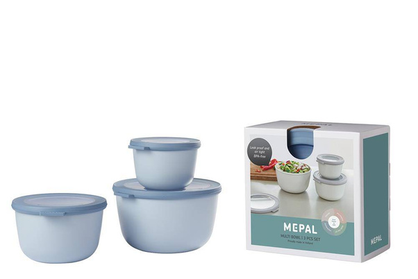 Zestaw 3 misek Cirqula okrągła 500 1000 2000 Nordic Blue 106231015700