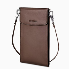 Torebka na telefon skórzana PUCCINI VULCANO VC92525 2 Brązowa