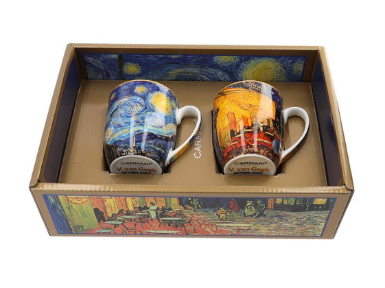 Kpl. 2 kubków - V. van Gogh,  Taras kawiarni nocą i Gwiaździsta Noc (CARMANI)