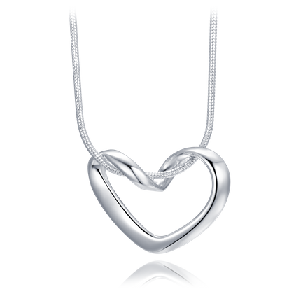 MINET Elegancki srebrny naszyjnik serce