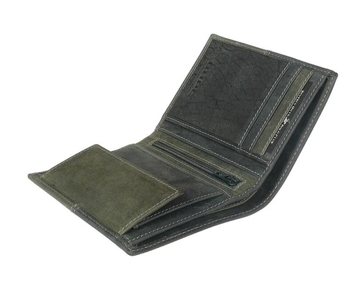BH-263 OKLAHOMA Portfel męski skórzany Czarny