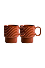 Kubek do kawy COFFEE & MORE 2-szt, terracotta