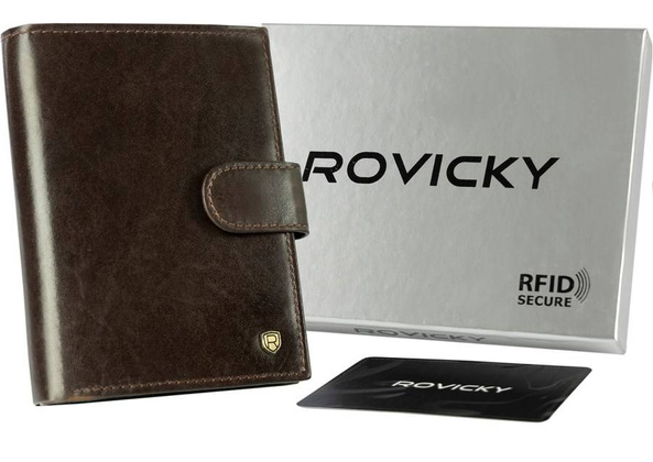 Portfel męski skórzany N62L-RVT-3227 D.Brown