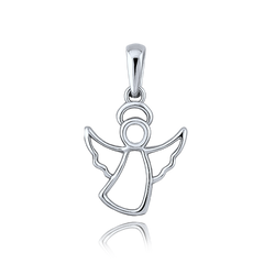 MINET Elegancki wisiorek z białego złota anioł Au 585/1000 0,50g