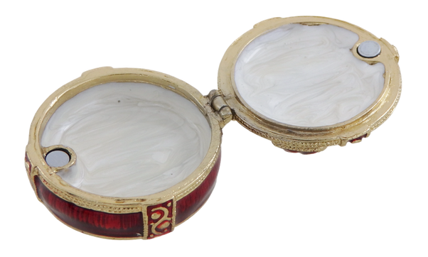 Ekskluzywne metalowe pudełeczko prezentowe z kryształkami - B0118-08