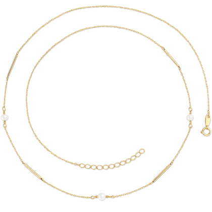 MINET Elegancki złoty naszyjnik z perłą Au 585/1000 2,40g