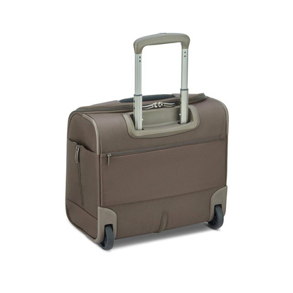 Delsey Helium DLX mała brązowa walizka kabinowa na kółkach 55 cm pilotka