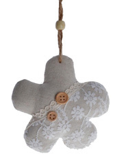 Zawieszka kwiatek z guziczkami