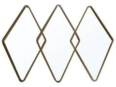 Lustro 3 romby w złotej ramie