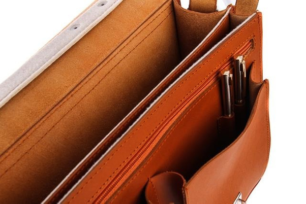 Klasyczna teczka / plecak KEMER VOOC Vintage P12 brąz