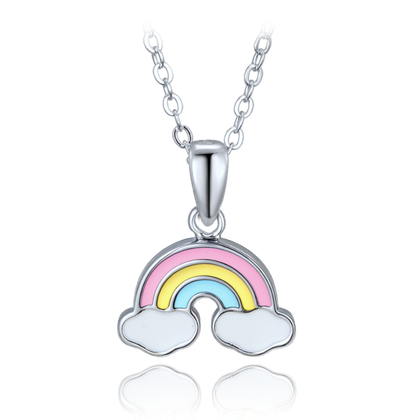 MINET Dziecięcy srebrny naszyjnik tęcza