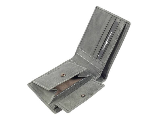 BH-392 TUCSON Portfel męski skórzany Szary