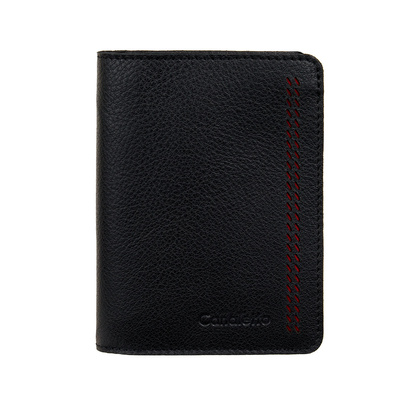 Skórzany Portfel Męski z perforacją Canaletto 11 kart PM1550s246-P60