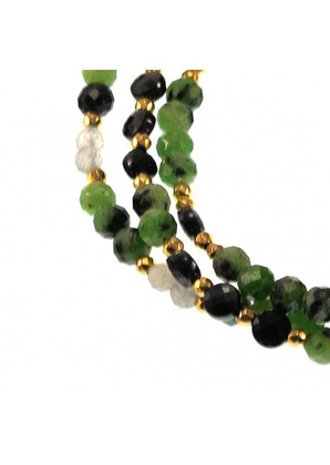 Bransoletka Zoizyt z rubinem 925