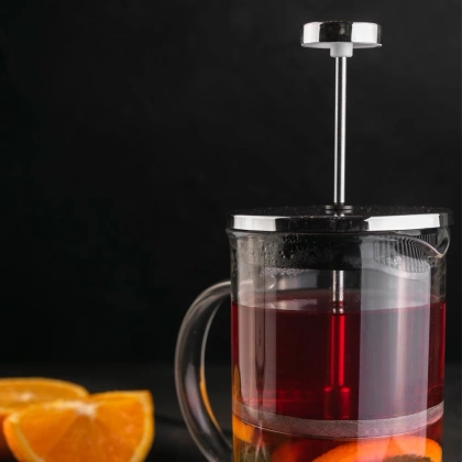 Zaparzacz imbryk dzbanek szklany z tłokiem do kawy herbaty ziół 1 l