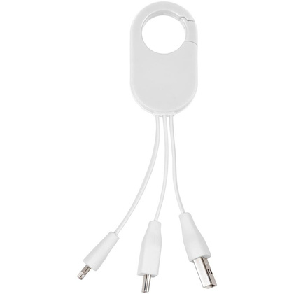 Kabel do ładowania 3w1 Troop 13499301 Biały