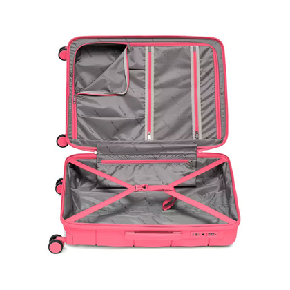 Średnia walizka PUCCINI KYOTO PP026B 9C Różowa