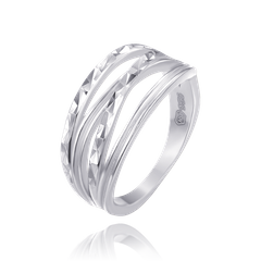 MINET Srebrny szczotkowany pierścionek wielkość 16