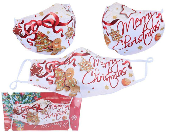 Maseczka ochronna - Świąteczna dekoracja (CARMANI)