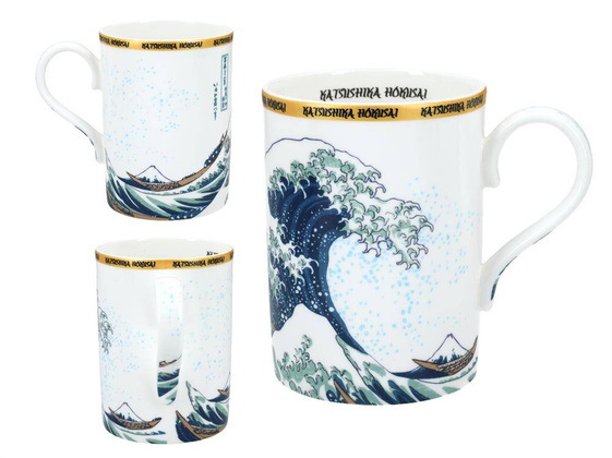 Kubek - K. Hokusai, Wielka fala w Kanagawie  (CARMANI)